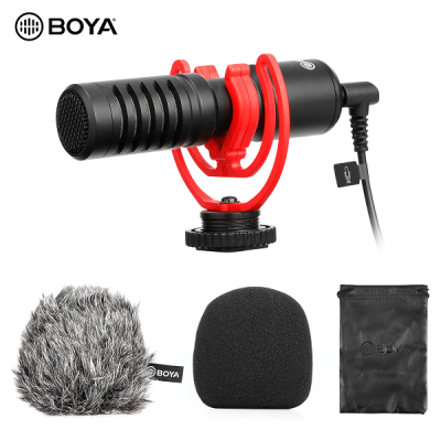 Boya MM1 Plus Super-Cardioid Shotgun Microphone For Vlogging, Live Streaming, Audio Recording