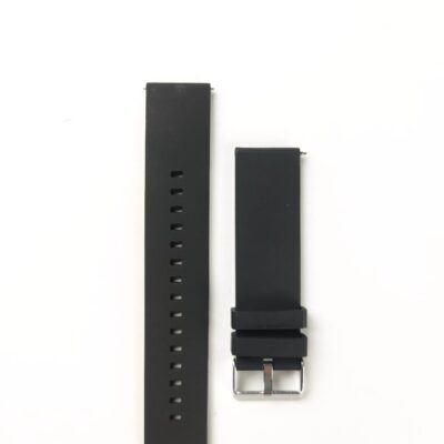 22MM Plain Silicone Watch Strap – Black Color