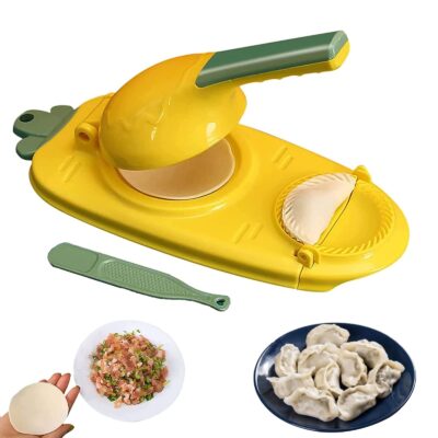 2 in 1 Manual Pitha And Dumpling Maker- Yellow Color