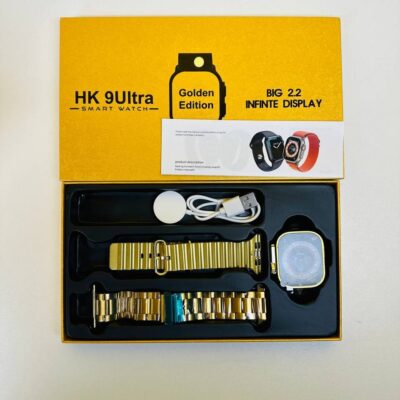 HK 9Ultra Smartwatch Golden Edition (Dual Straps) – Gold Color
