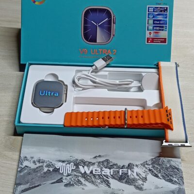 V9 Ultra 2 Super AMOLED Display Smartwatch – Orange Color