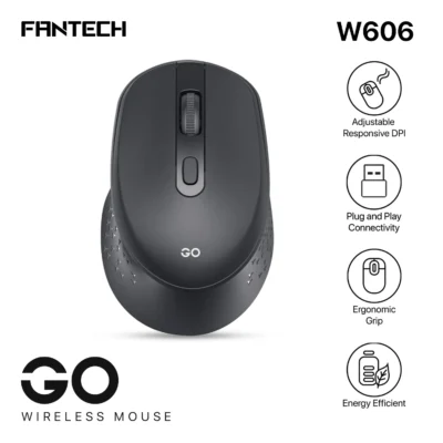 Fantech Go W606 Wireless Mouse – Black Color