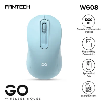 Fantech Go W608 Wireless Mouse – Blue Color