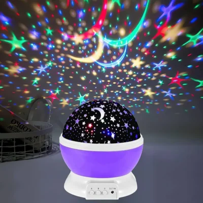 Star Master Dream Rotating Projection Lamp – Purple Color