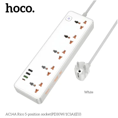 AC14A Rico 5-Position Socket(PD30W/1C3A)(EU) – White Color