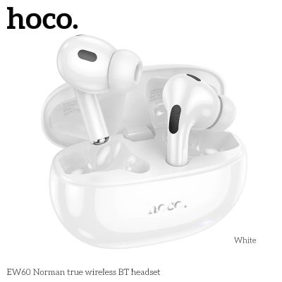 Hoco EW60 Plus Norman True Wireless ANC BT Headset – White Color