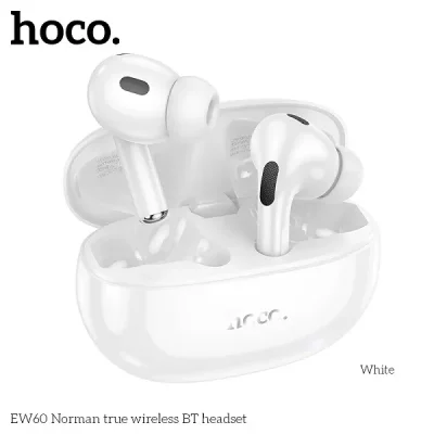 Hoco Ew60 Plus Norman True Wireless Anc BT Headset-White Color