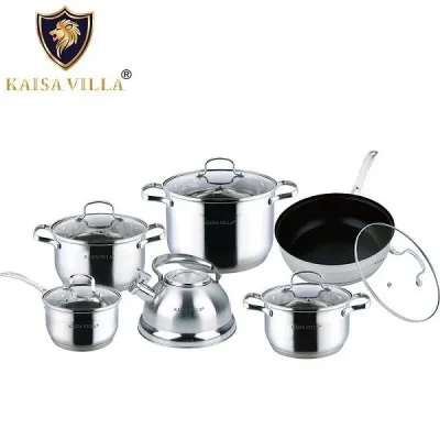 KAISA VILLA Stainless Steel Kitchen Pots And Pans Sets